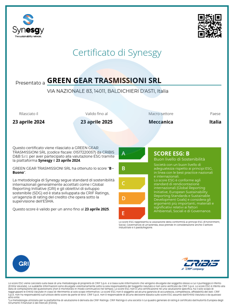 SurveyCertificate_GREEN GEAR TRASMISSIONI SRL_23_04_2024